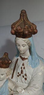 Neo Gothic chalkware - 46 cm H - Beeld, Our lady of Victory