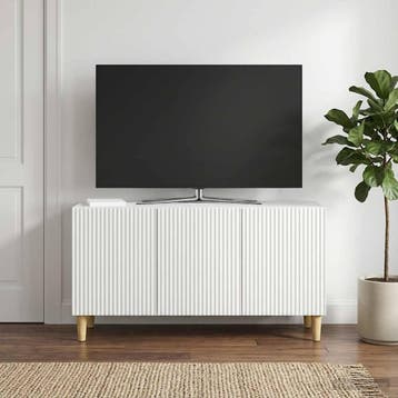 vidaXL TV Kast Wit 99 x 34,5 x 50 cm Bewerkt hout, Huis en Inrichting, Verzenden, Nieuw