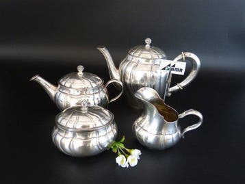 Service à thé et café (4) - Argent 800 - Allemagne antique, Antiquités & Art