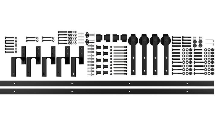 Schuifdeursysteem Dubbel - Plafond met rails, Doe-het-zelf en Bouw, Raamkozijnen en Schuifdeuren, Nieuw