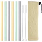 Fako Bijoux - Siliconen Rietjes XL Set -  6 Herbruikbare XL, Verzenden