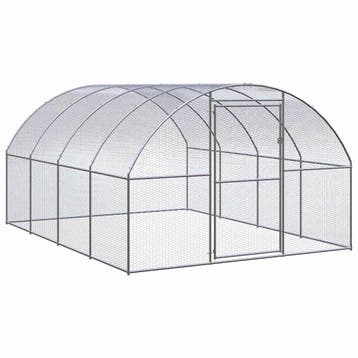 vidaXL Kippenren 3x4x2 m gegalvaniseerd staal, Verzenden