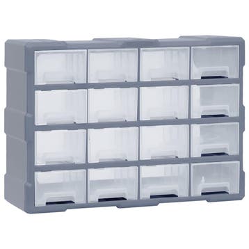 vidaXL Organiser met 16 medium lades 52x16x37 cm, Verzenden