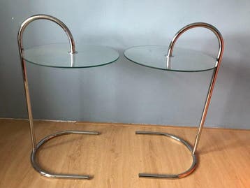 IKEA - Bijzettafel (2) - RY 1990 - Staal Chroom