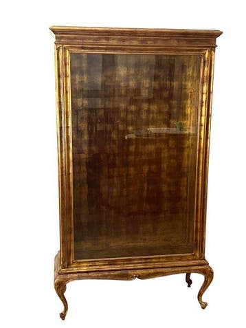 Kabinet - Antieke vitrinekast / vitrine – Louis XV-stijl
