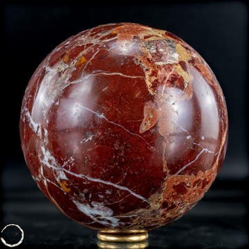Natuurlijk zeldzame rode jaspis-kwarts Sphere, Himalaya-