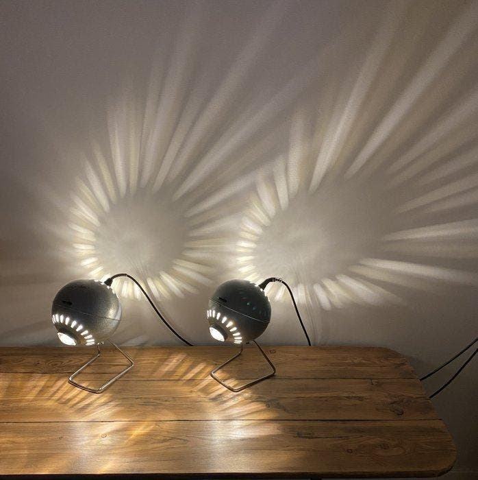 VEB Aspecta/ Designbureau Philips - Tafellamp - Metaal,, Antiquités & Art, Curiosités & Brocante