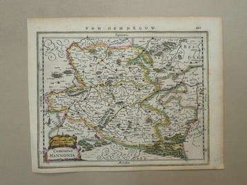 België - Henegouwen / Mons; Johannes Janssonius. - Comitatus, Livres