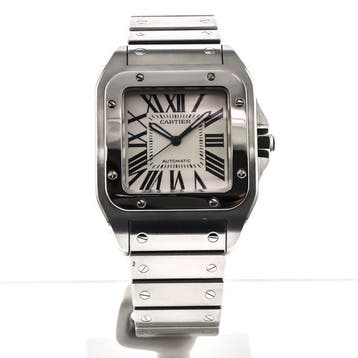 Cartier - Santos 100 Large Modèle - W200737G - Homme -, Handtassen en Accessoires, Horloges | Heren, Nieuw