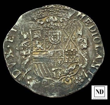 Espagne. Charles II. Ducatone 1676 - Milán, Postzegels en Munten