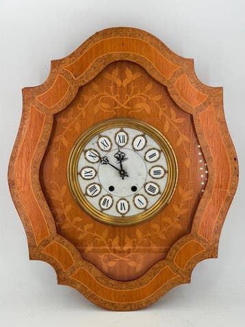 Horloge Napoléon III Bois, Céramique - 1850-1900 -, Antiquités & Art