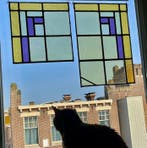 Glas-in-loodraam - 1950-1960, Antiek en Kunst