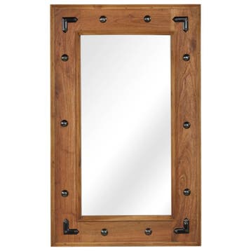 vidaXL Spiegel 50x80 cm massief acaciahout, Huis en Inrichting, Woonaccessoires | Spiegels, Verzenden, Nieuw