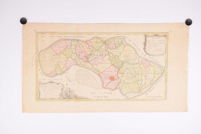 Nederland - Zeeland; Isaak Tirion - Kaarte van Schouwen en, Boeken, Atlassen en Landkaarten