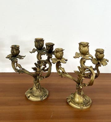 Candélabre (2) - Bronze doré