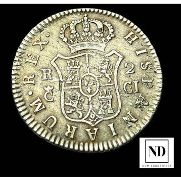 Spanje. Fernando VII. 2 Reales 1812 - Cádiz CI
