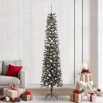 vidaXL Kunstkerstboom met 300 LED Groen 240 cm PVC en, Verzenden, Nieuw