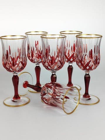 Secoloventesimo - Kelk (6) - Golden red goblet - Emaille,