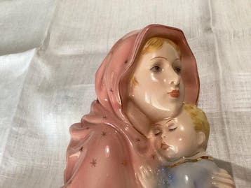 sculptuur, Madonna con Bambino Gesù - 26 cm - Porselein