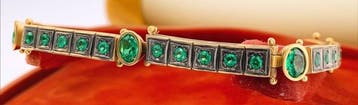 Zonder minimumprijs - Armband - 9 kt. Zilver, Geel goud