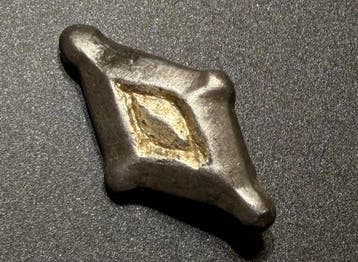 Oud-Romeins Zilver Mooie ruitvormige broche met een, Antiek en Kunst