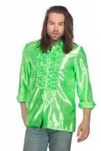 Disco Blouse Ruches Groen, Verzenden