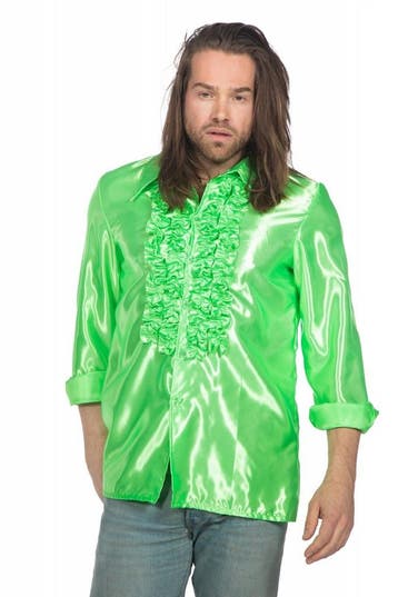 Disco Blouse Ruches Groen, Verzenden, Nieuw