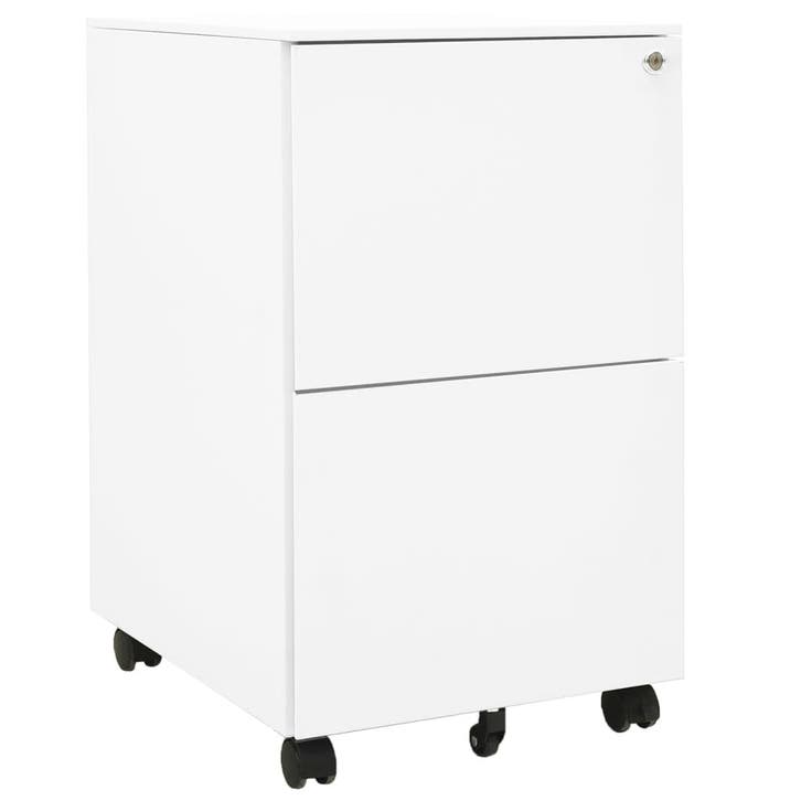 vidaXL Ladeblok verrijdbaar 39x45x67 cm staal wit, Huis en Inrichting, Kasten | Overige, Nieuw, Verzenden