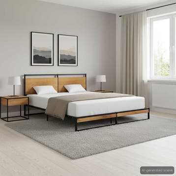 vidaXL Bedframe metaal 160x200 cm, Verzenden, Nieuw