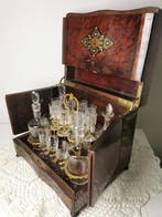 Armadietto bar - Osso, Ottone, Radica di noce - Napoleone, Antiek en Kunst