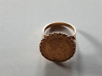 Ring - 18 karaat Geel goud - Signetring Napoléon III, Nieuw