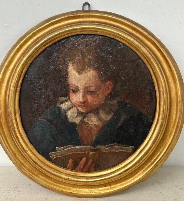 Italiaanse school (XVIII) - Ritratto di fanciullo - NO, Antiek en Kunst, Kunst | Schilderijen | Klassiek