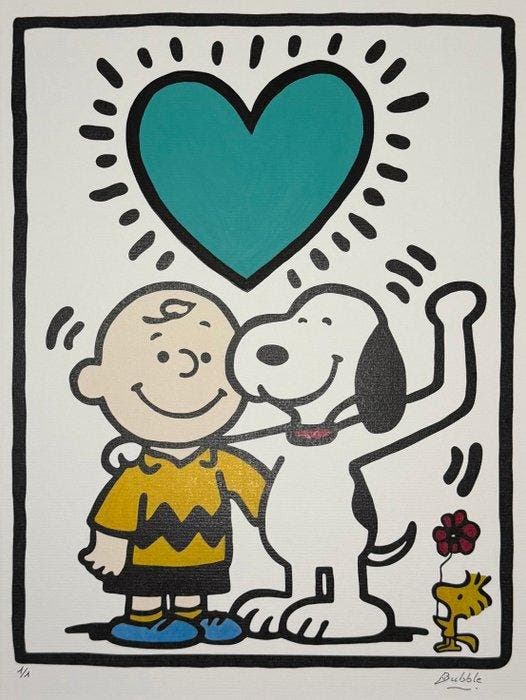 Bubble - Snoopy x Keith Haring, Antiek en Kunst, Kunst | Designobjecten