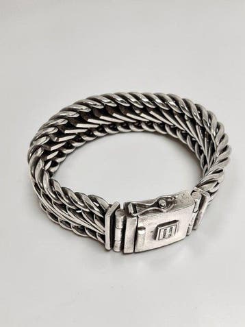 Armband Zilver - 255 gram, 24 cm!, Handtassen en Accessoires, Armbanden, Nieuw