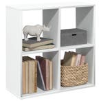 vidaXL Kamerverdeler Boekenkast Wit 69,5x29x69,5 cm Bewerkt, Huis en Inrichting, Verzenden, Nieuw