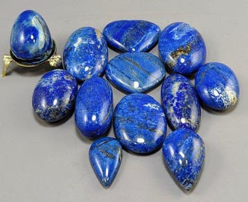 lapis-lazuli Pierres de massage pour la paume - Hauteur : 69