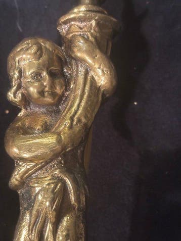 Kandelaar (2) - Verguld brons