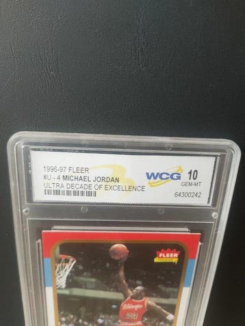 1996/97 Fleer Ultra Michael Jordan U-4 Graded card - WCG 10, Nieuw