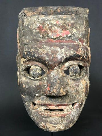 Mask - Hout - Qing Dynastie (1644-1911) - Vroege Nuo-maskers