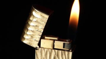 Dunill - Dome Bark Pattern Rollagas Lighter - Zonder, Nieuw