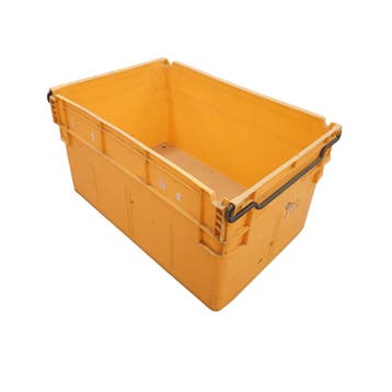Nestbare Stapelbak 600x400x320 mm geel pp kunststof, Doe-het-zelf en Bouw, Kratten en Dozen, Ophalen of Verzenden, Nieuw