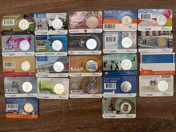 Nederland. 5 Euro / 10 Euro Various Years (22 coincards)