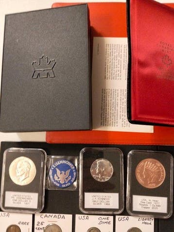 Canada, Verenigde Staten. Collection coins lot from Canada