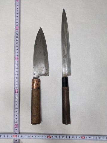 Keukenmes - Staal, Hout - Japan - Traditionele Japanse deba-, Antiek en Kunst