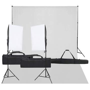 vidaXL Fotostudioset met verlichtingsset en achtergrond, Verzenden, Nieuw
