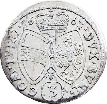 Oostenrijk, Tirol. Sigismund Franz. 3 Kreuzer 1663