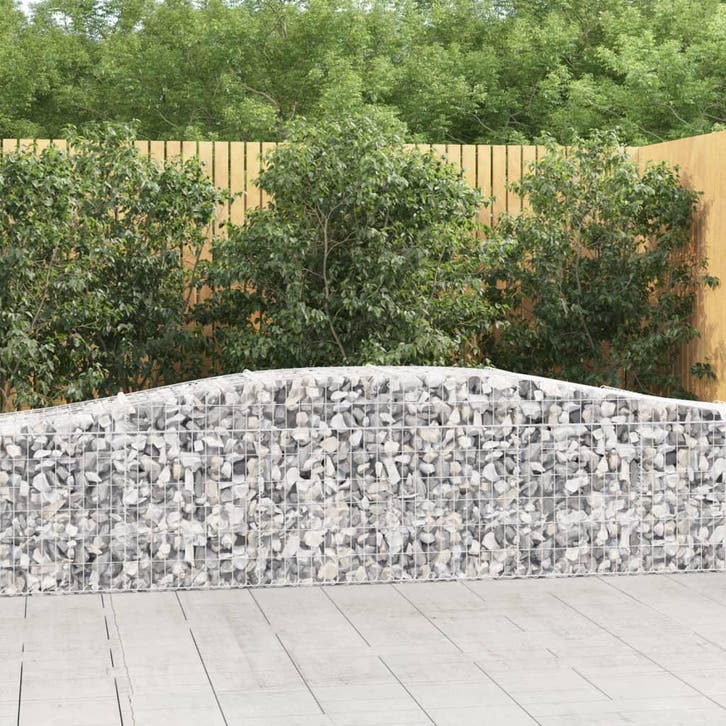 vidaXL Schanskorf 2 st gewelfd 400x50x60/80 cm, Tuin en Terras, Bloempotten, Nieuw, Verzenden