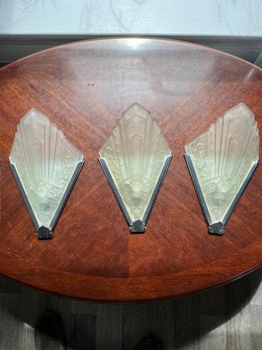 Degué - Applique murale encastrée (3) - Opaline - Trio, Antiek en Kunst, Kunst | Designobjecten