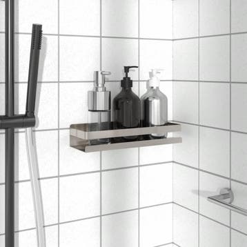 vidaXL Doucherekje 30x10x6 cm geborsteld 304 roestvrij staal, Verzenden, Nieuw