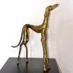 Abdoulaye Derme - Sculpture, Chien Lévrier élancé - 34 cm -